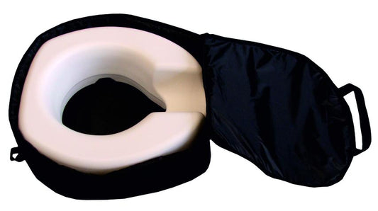 PORTASEAT Raised Toilet Seat With Carrying Bag (10528) KOZEE