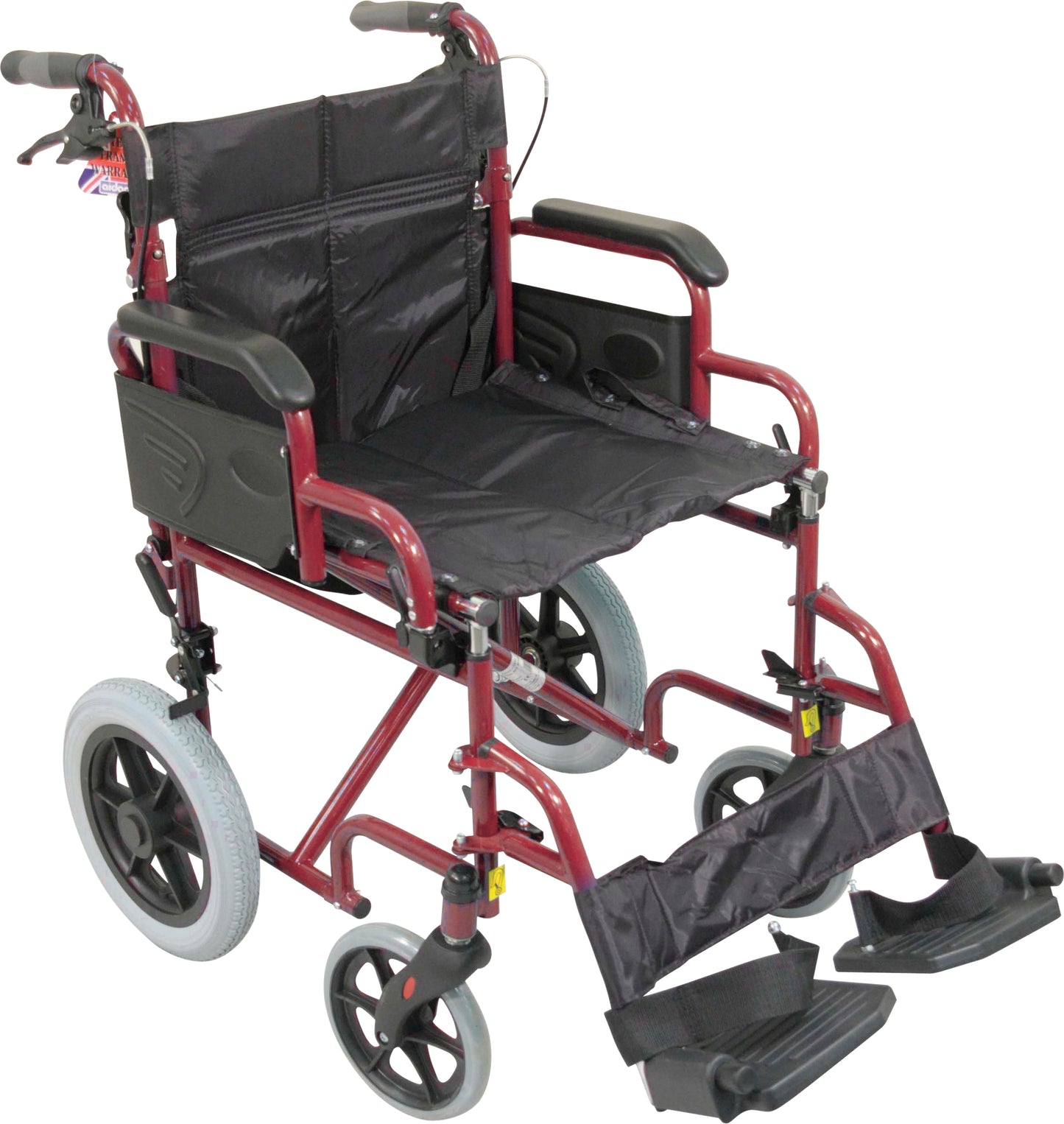 VA169RED  Deluxe Attendant Propelled Steel Wheelchair AIDAPT / Category