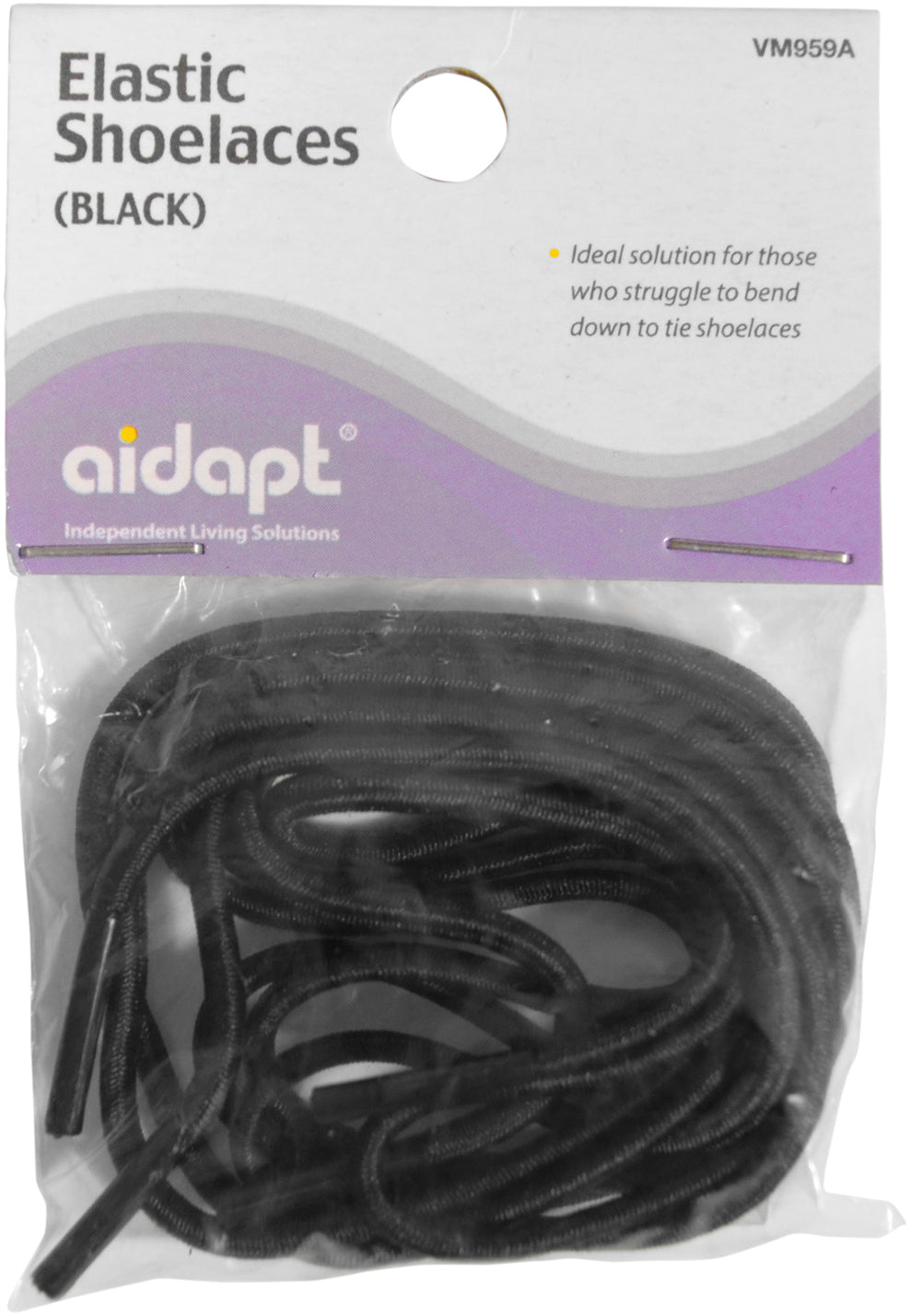 VM959A  Elastic Shoelaces (Black) AIDAPT / Category