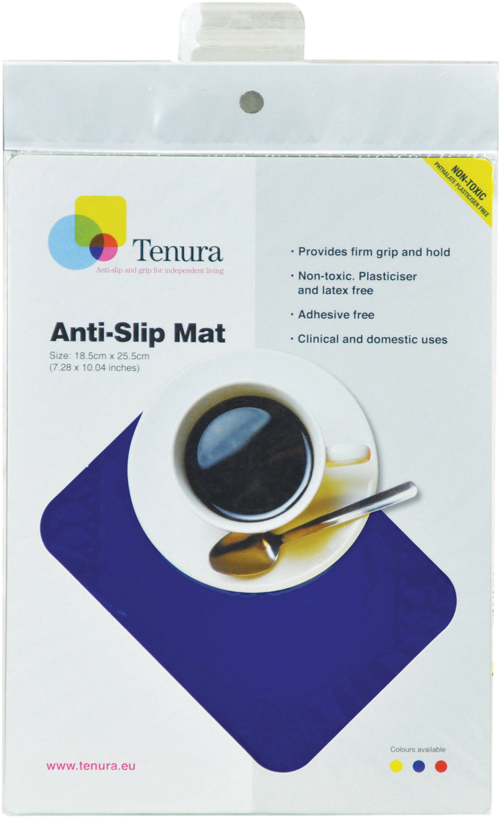 VM985B  Tenura Silicone Rubber Anti Slip Rectangular Mat 25.5x18.5 cm AIDAPT / Category