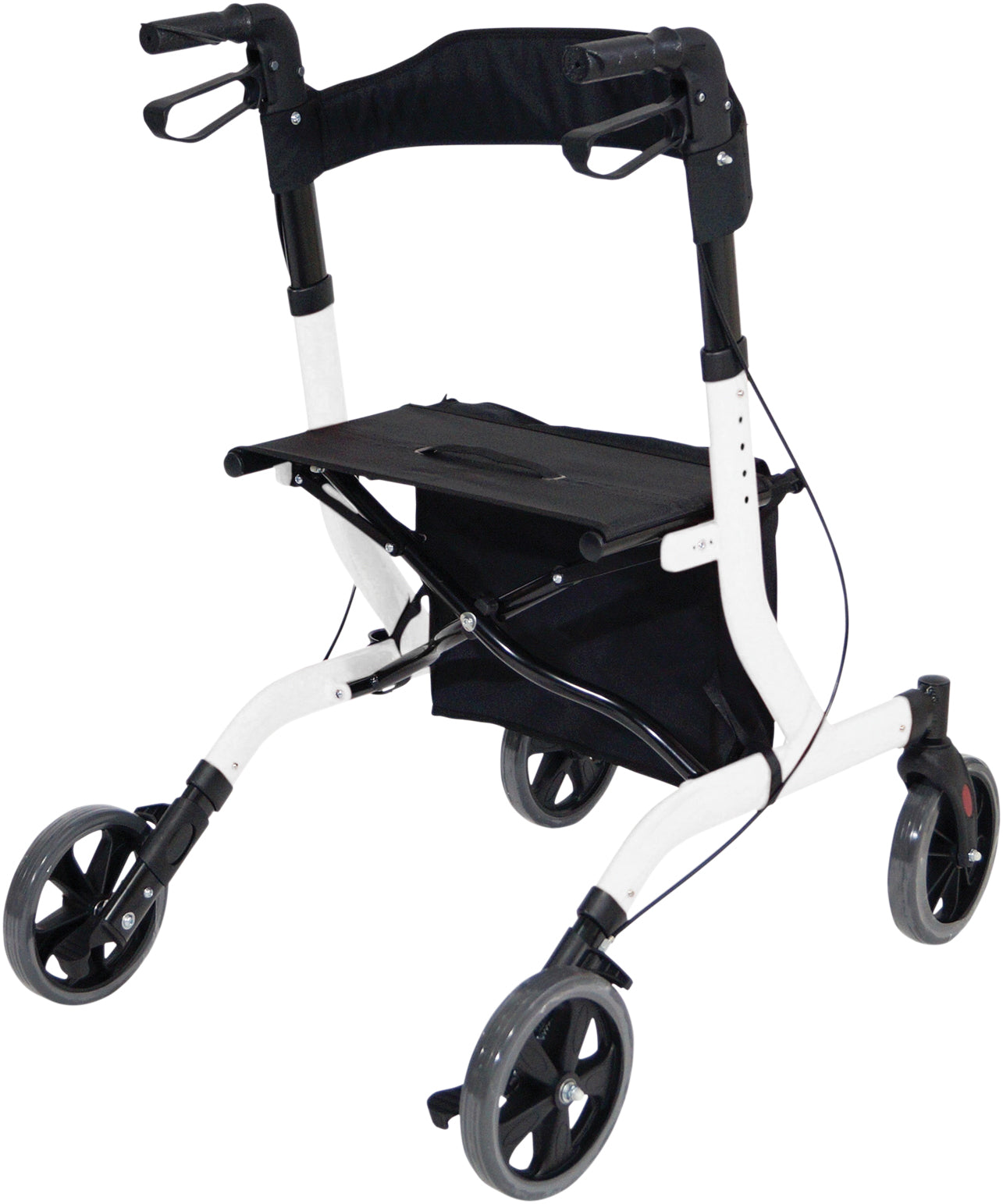 VP183WHITE  Deluxe Ultra Lightweight Folding 4 Wheeled Rollator AIDAPT / Category