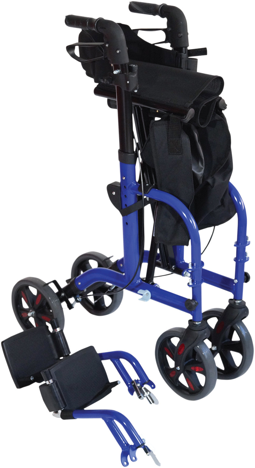 VP184BLUE  Duo Deluxe Rollator and Transit Chair in One AIDAPT / Category