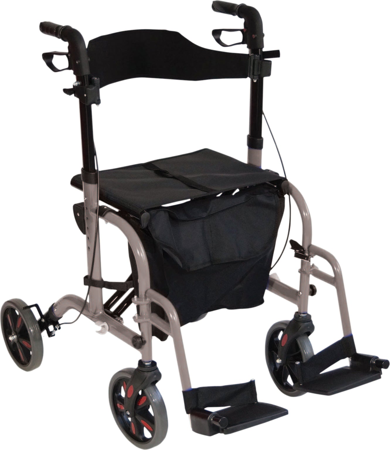 VP184GREY  Duo Deluxe Rollator and Transit Chair in One AIDAPT / Category