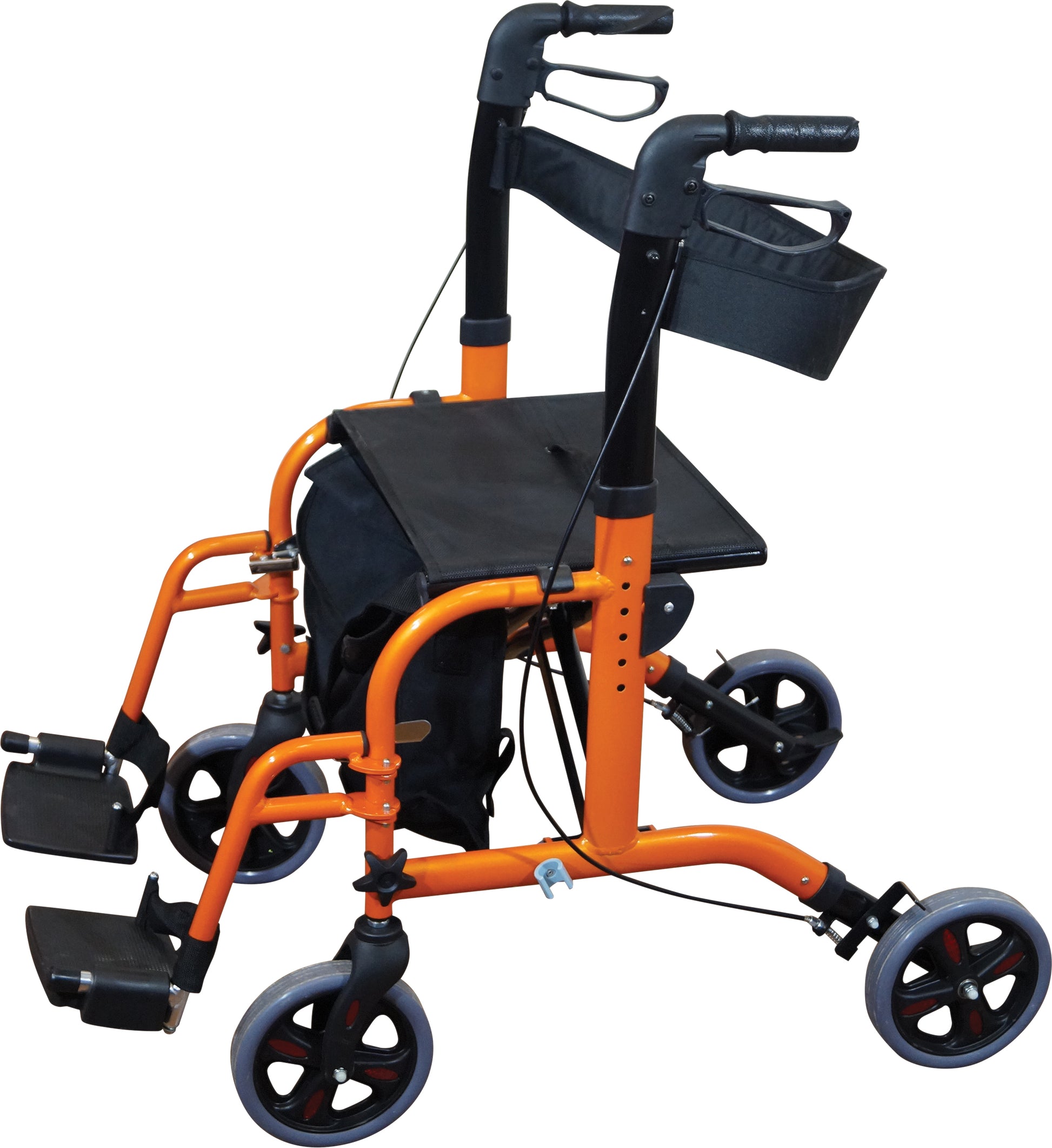 VP184ORANGE  Duo Deluxe Rollator and Transit Chair in One AIDAPT / Category