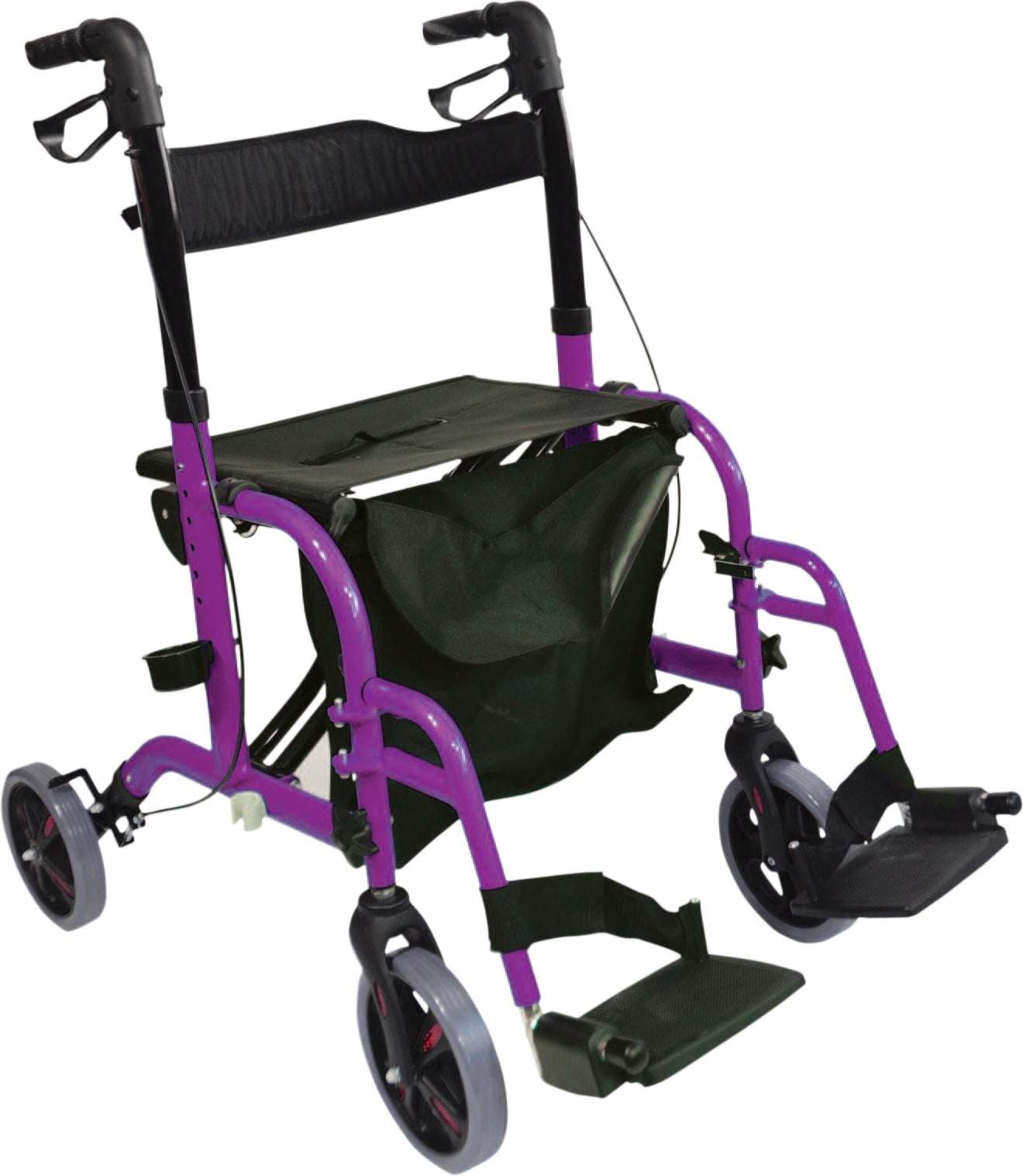 VP184PURPLE  Duo Deluxe Rollator and Transit Chair in One AIDAPT / Category