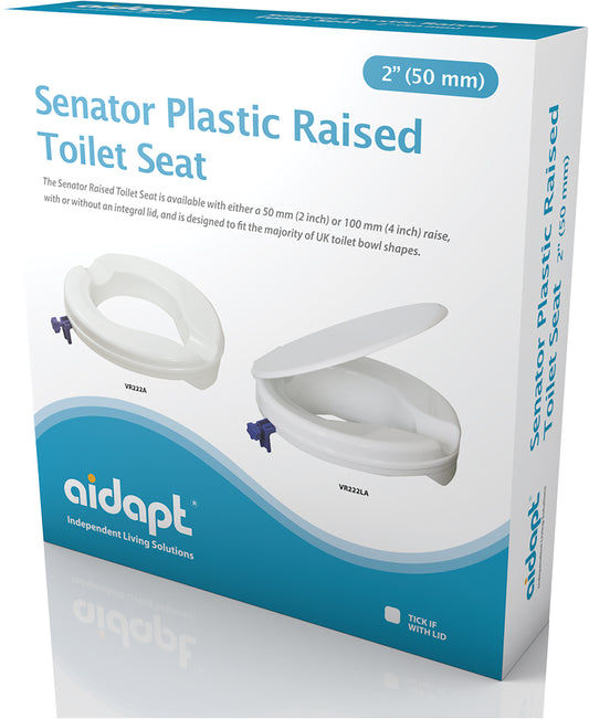 VR222L  Senator Plastic Raised Toilet Seat AIDAPT / Category