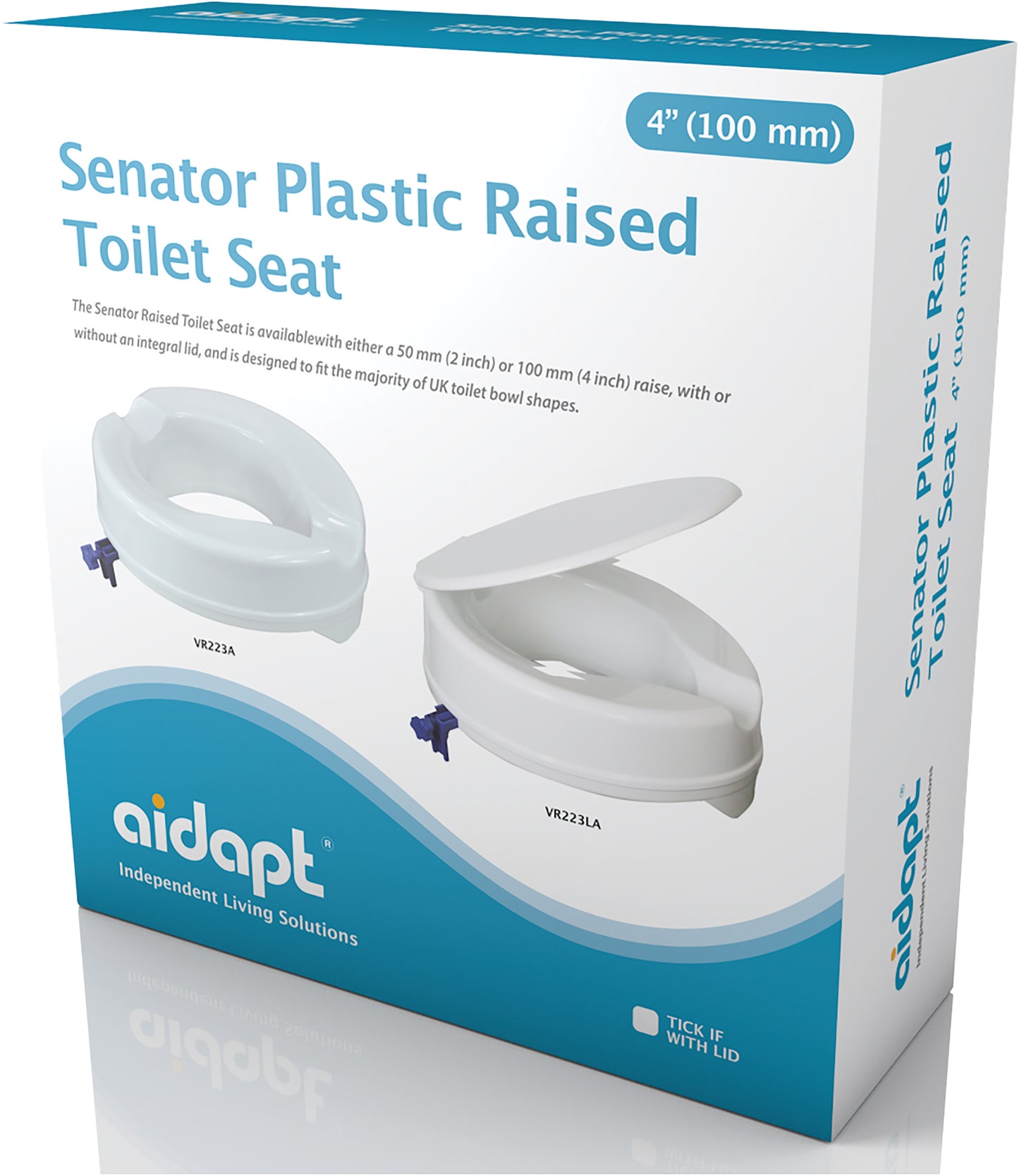 VR223  Senator Plastic Raised Toilet Seat AIDAPT / Category